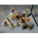 Wade tortoise trinket pots, animal figurines, seven dwarfs toast rack? etc and a collection of