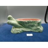 Clarice Cliff for Newport Pottery green and pink budgerigar bowl/planter No 867