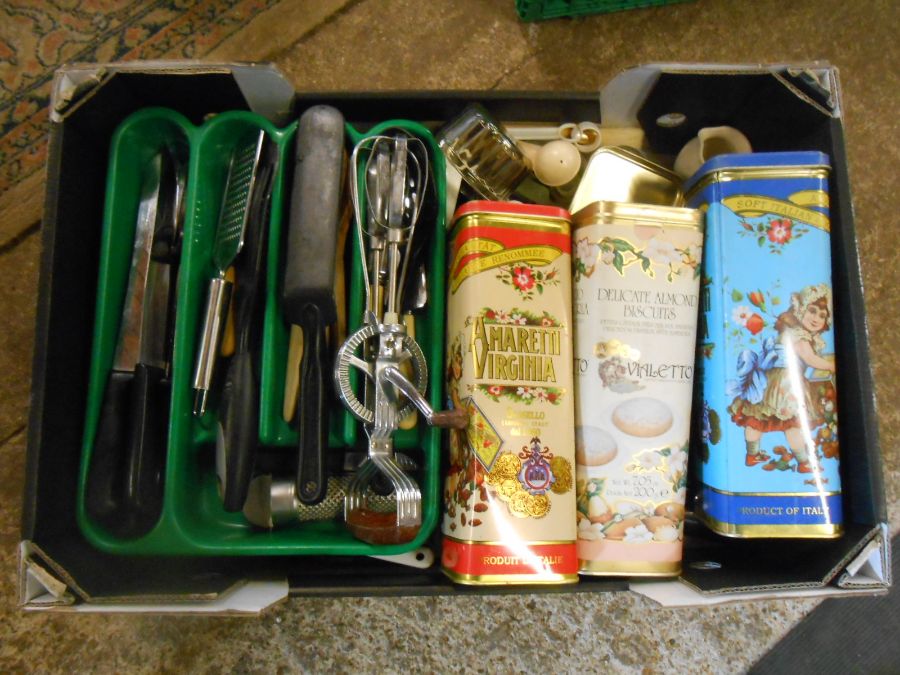 Stillage containing mostly kitchenalia including pots and pans, china, glass and plastic storage - Image 17 of 27