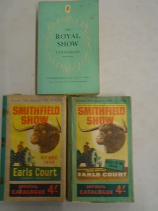 Smithfield show official catolgue 1955/56and Royal Cambridge show 1960