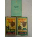 Smithfield show official catolgue 1955/56and Royal Cambridge show 1960