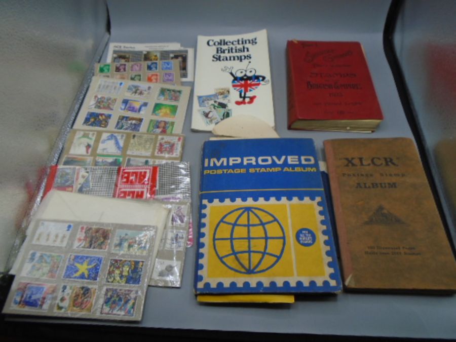 Stamp collectors albums, books,3 bags of loose used stamps, first day covers - Image 2 of 6