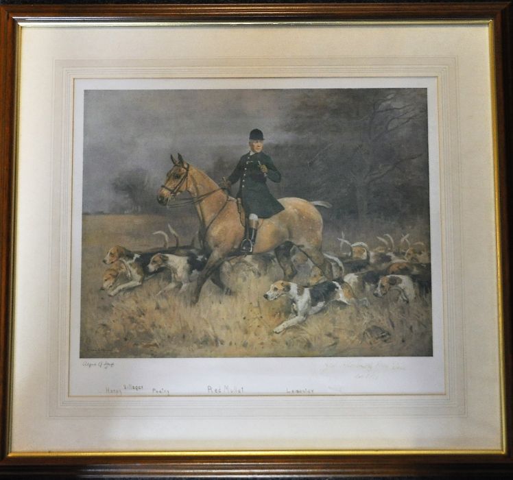 After Alfred G Haigh signed print depicting Will Dale "the best of nature's gentlemen" on Red Mullet