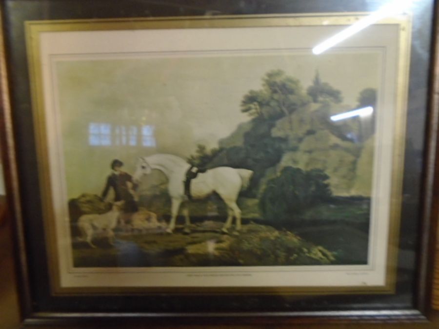 A job lot of framed pictures and prints and a horse picture peg rail - Image 6 of 9