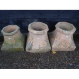 3 chimney pots