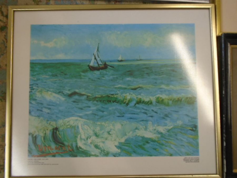 Etchings, paintings and prints all relating to boats/ the sea - Image 5 of 7
