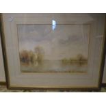 P Newton watercolour of a country scene