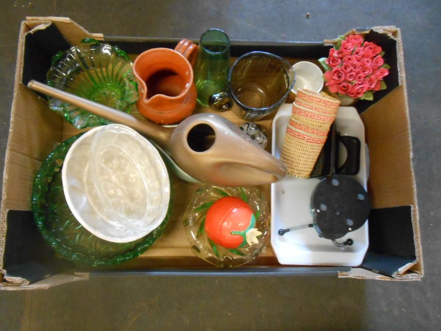 Stillage containing mostly kitchenalia including pots and pans, china, glass and plastic storage - Image 9 of 27