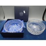 Stuart Crystal Sandringham 6" dish (boxed) plus another crystal bowl