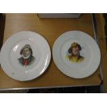 2 Cauldon Fisherman plates