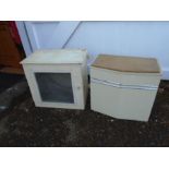 Vintage meat safe and retro cupboard