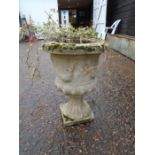 Concrete garden urn H55cm approx