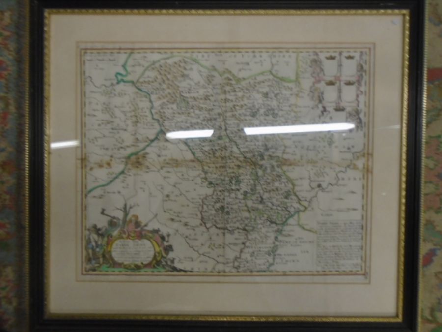 Derbyshire and Essex framed repro maps 22x25" - Image 2 of 5