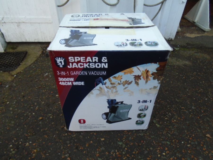 Spear and Jackson 3 in 1 garden vacuum in box