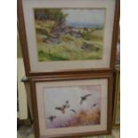 2 x framed partridge prints