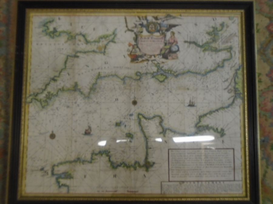 Derbyshire and Essex framed repro maps 22x25" - Image 4 of 5