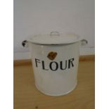 Enamel flour bin