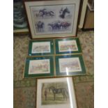 6 Horse related prints