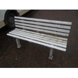 Cast alloy garden bench