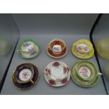 6 Cabinet cup and saucers by Paragon and one other