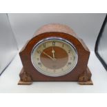Oak cased mantel clock