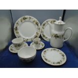 Royal Doulton Larchmont part dinner service, 63 pieces to incl coffee pot, coffee cans and