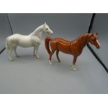 Beswick connemada horse one ear is chipped and another Beswick horse with a repair to leg