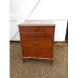 Small graduating4 drawer chest H80cm W61cm D55cm approx