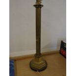 Brass column base lamp 23" tall