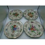4 decorative wall plates, base inscribed Christine Cano Pintado A Mano by nelson, approx 26cm