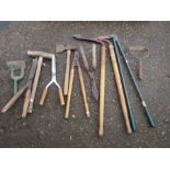 Garden tools including shears and axe etc