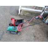 Qualcast electric lawnmower and Power Devil push lawnmower