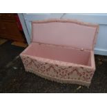 Upholstered ottoman H57cm W125cm D49cm approx