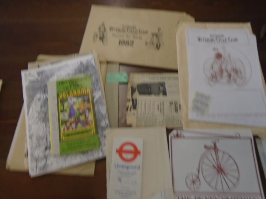 Cycle ephemera- a chest full of ephemera mostly relating to cycling and the penny farthing to - Image 14 of 18