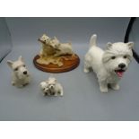 West highland white figures, Beswick sherratt & simpson