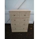 2 short over 3 long ash effect chest of drawers H106cm W77cm D41cm approx