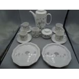 Rosenthal studio-linie German coffee set copmrising coffee pot, milk jug, sugar bowl, 4 cups and