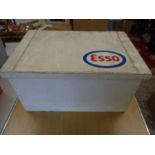 An Esso wooden box