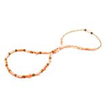 Branch coral beaded necklace