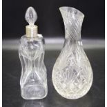 Vintage glug-glug glass decanter