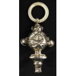 Sterling silver "Simple Simon"baby's rattle