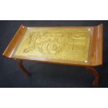 Chinese carved timber coffee table