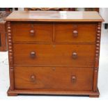 Small Victorian cedar chest of drawers
