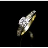 0.54ct Diamond and 18ct yellow gold ring