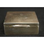 Edward VII sterling silver cigarette box