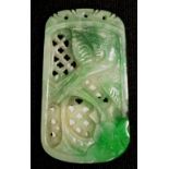 Chinese carved jade pendant