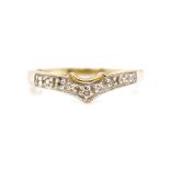 Diamond and 9ct yellow gold wedder / ring