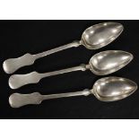 Set three Austro-Hungarian silver soup spoons