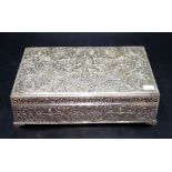 Thai sterling silver embossed trinket box