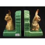 Pair of Sylvac lop-eared rabbit bookends